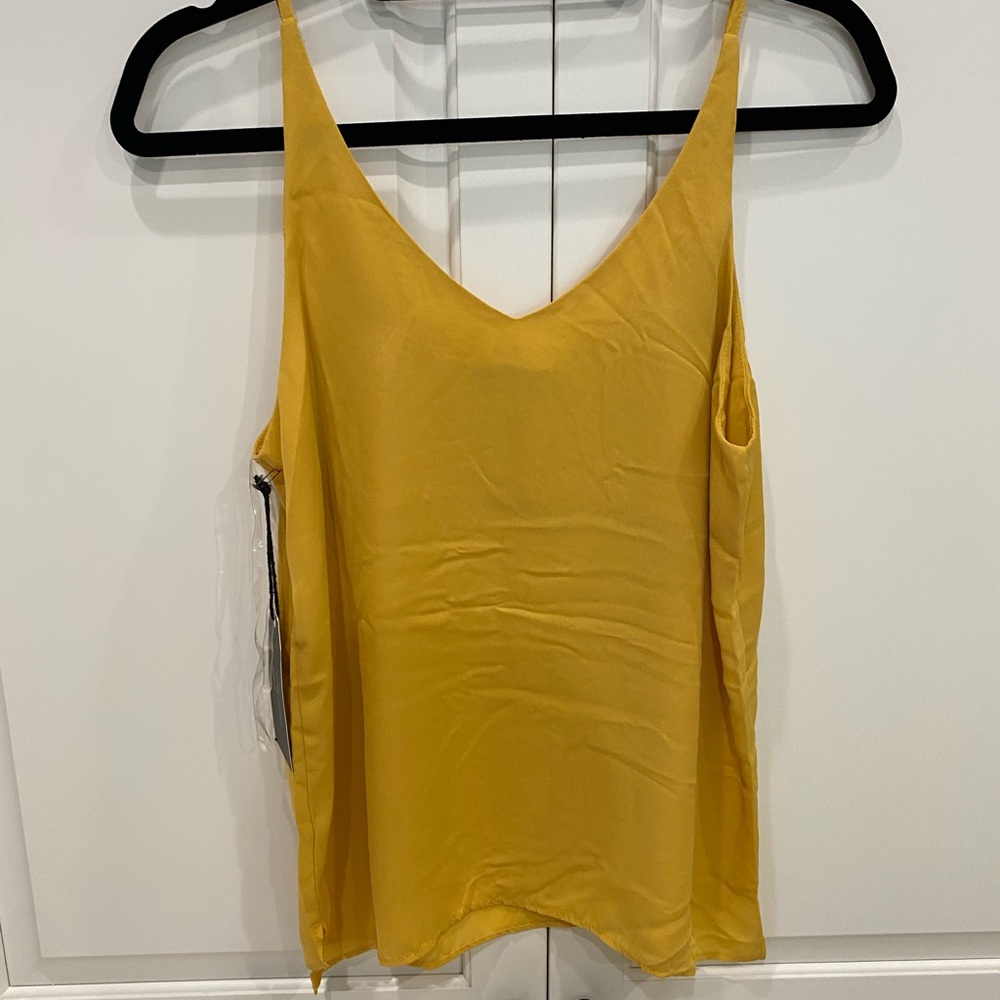 Mustard loose tank top
